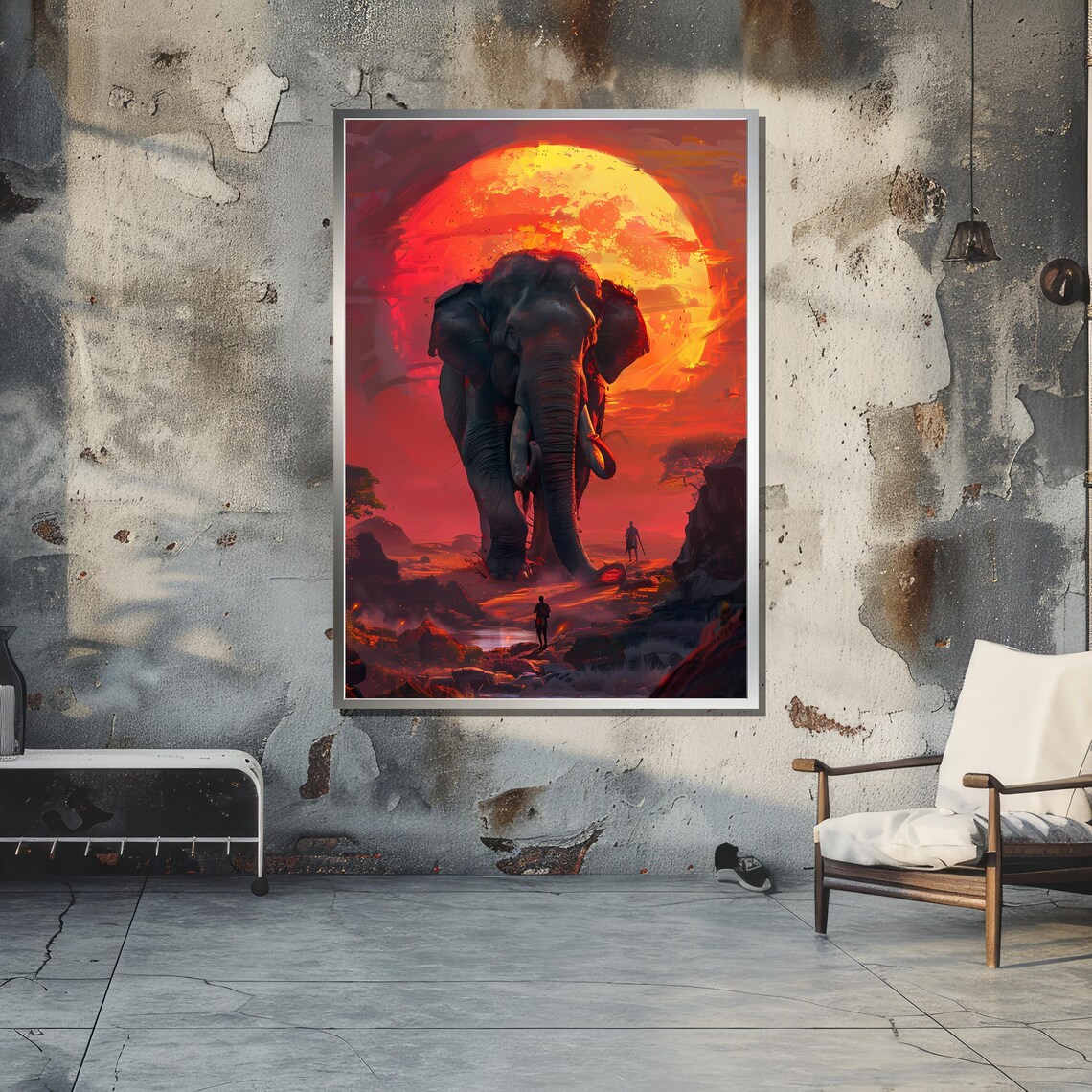 Epic Elephant Fantasy Art Print, Surreal Wildlife - Image 5