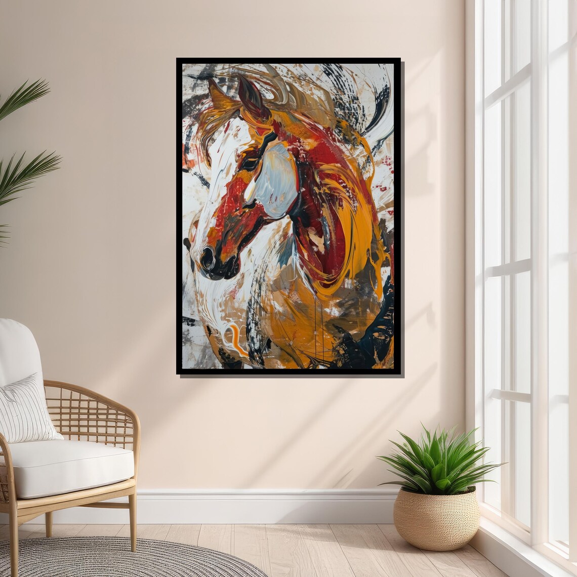 Abstract Horse Art Print, Modern Expressionist Decor - Image 4