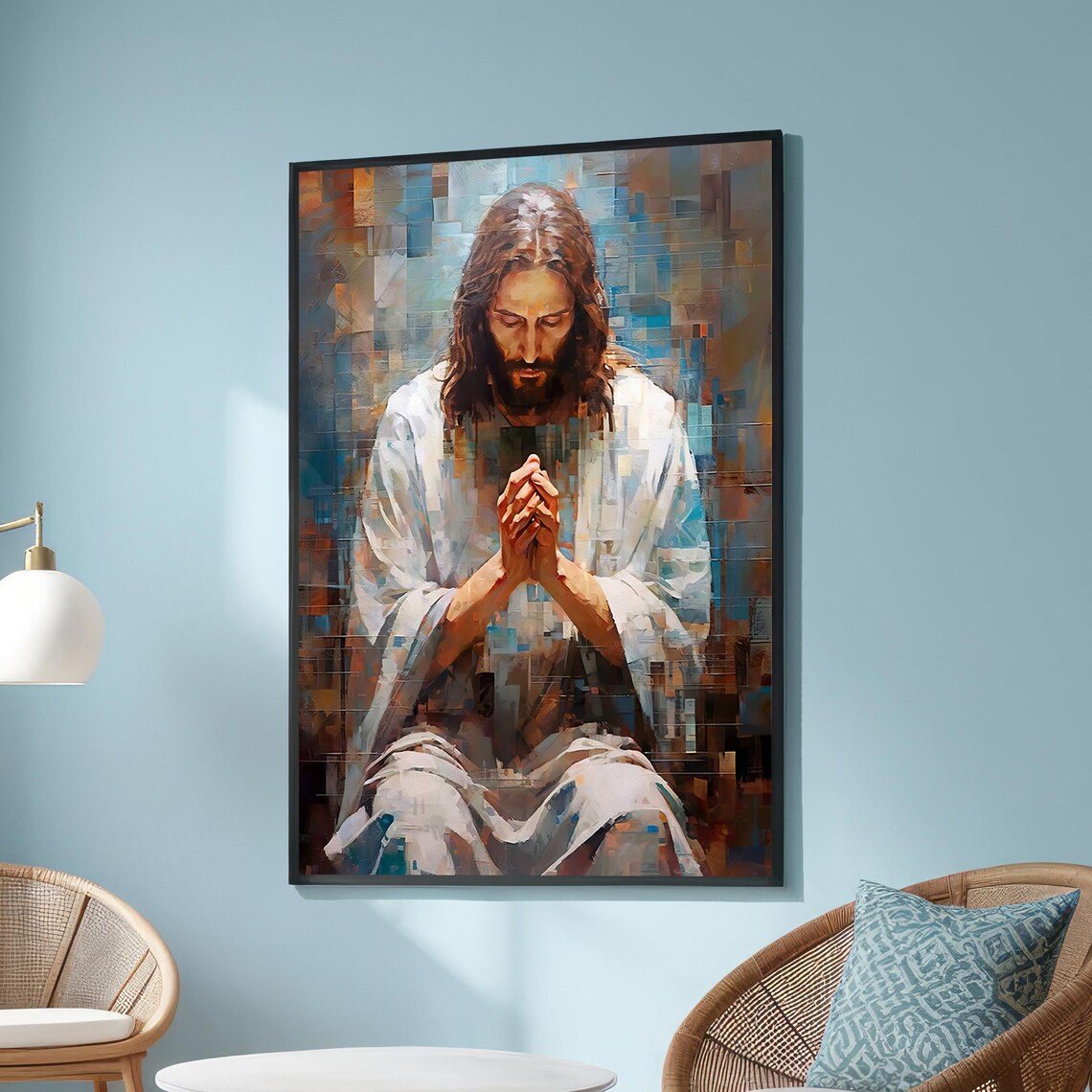 Jesus Christ Praying - Contemporary Religious Painting