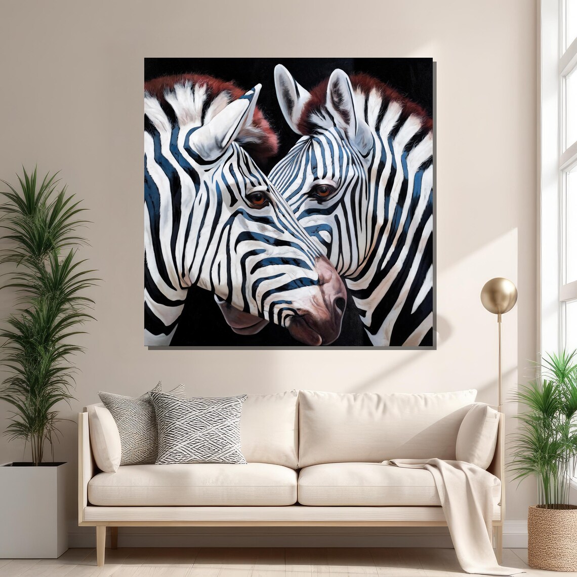 Zebra Close Up Art Print, Realistic Wildlife Decor - Image 2