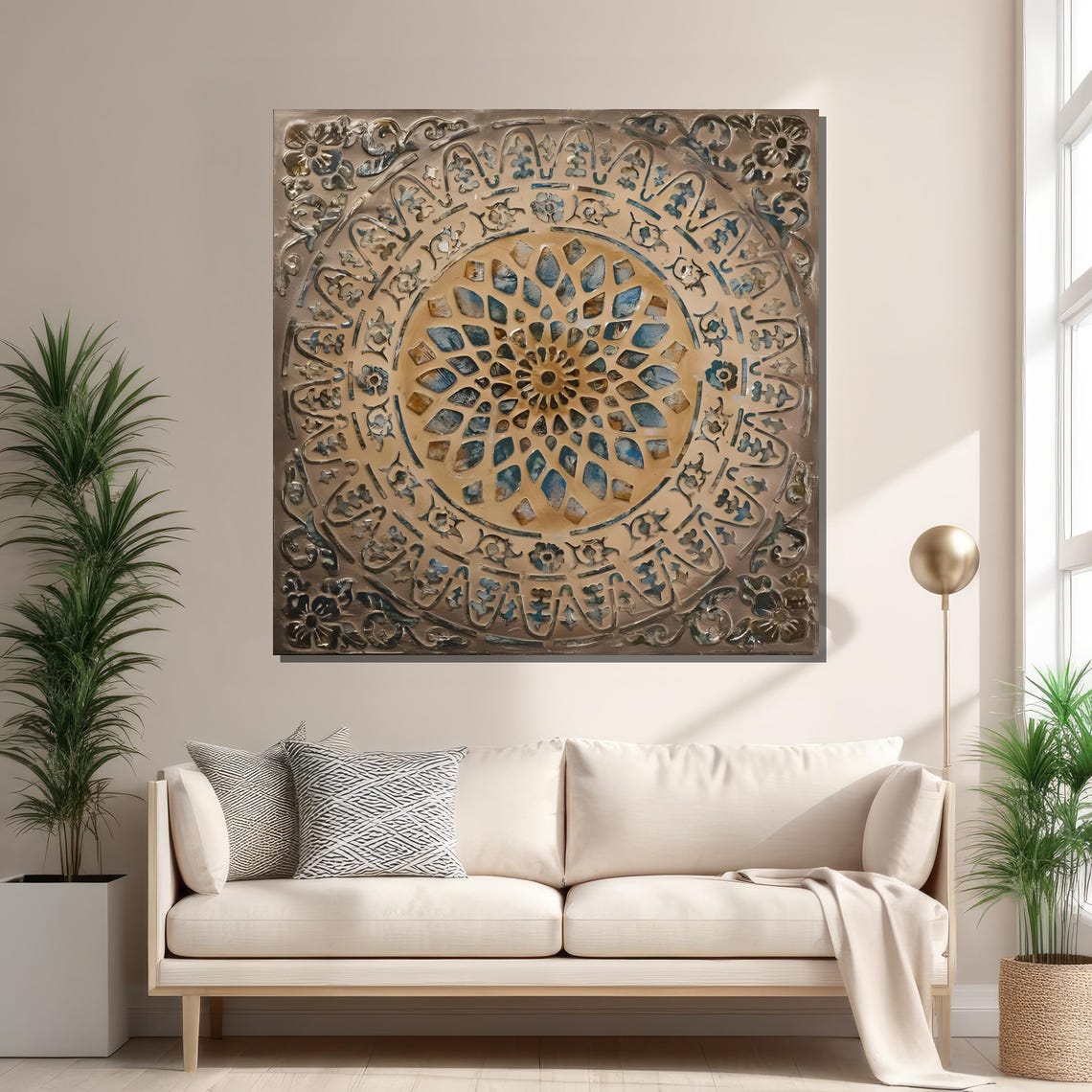 Ornate Mandala Boho Wall Art, Decorative Geometric Art Print - Image 2