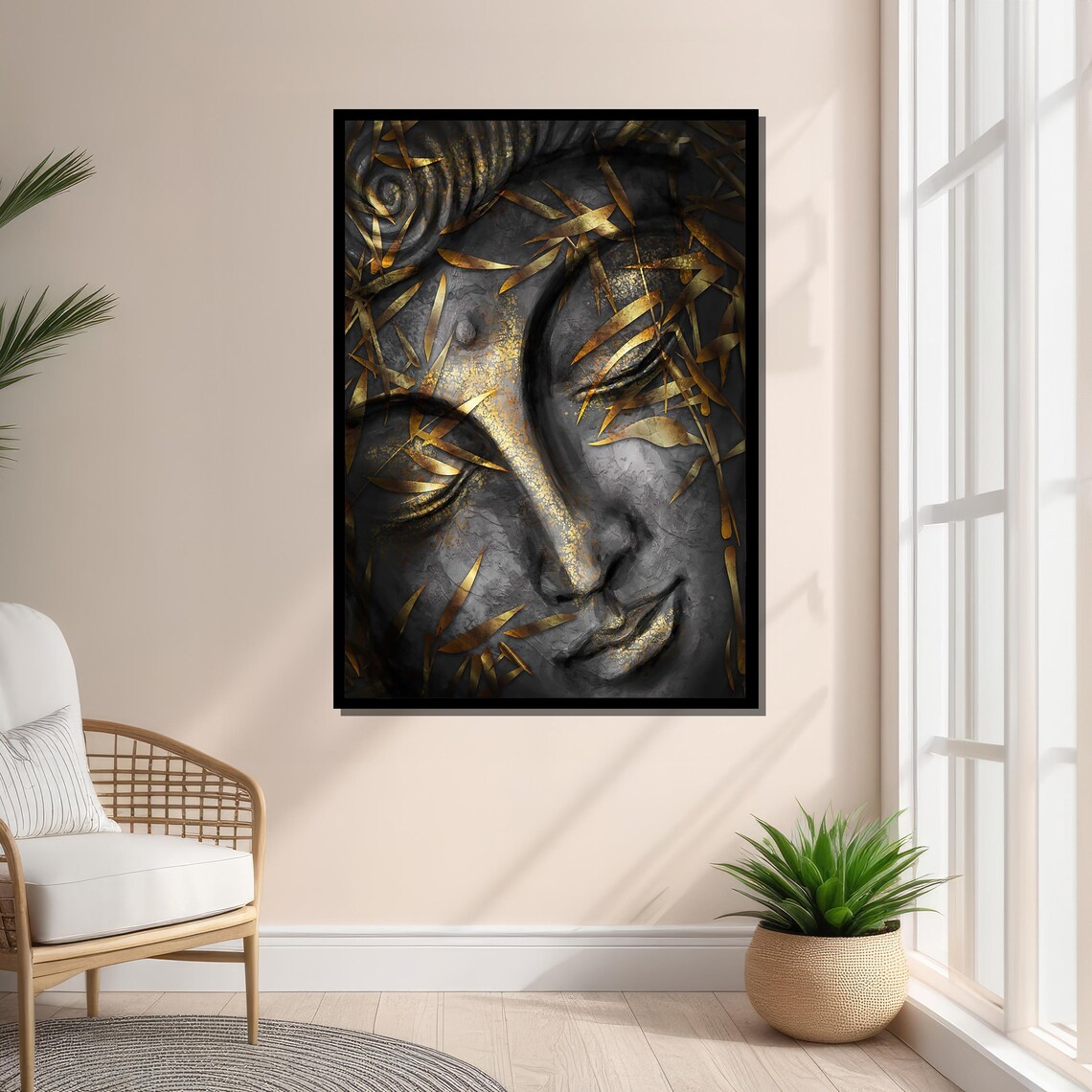 Serene Buddha, Spiritual Zen Meditation Art Print - Image 4