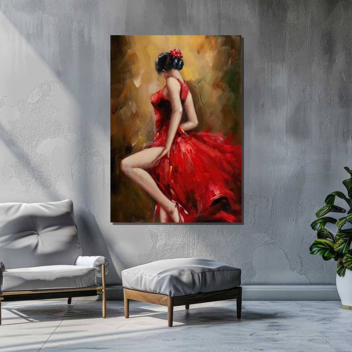 Flamenco Dancer, Impressionistic Dance Art Print - Image 2