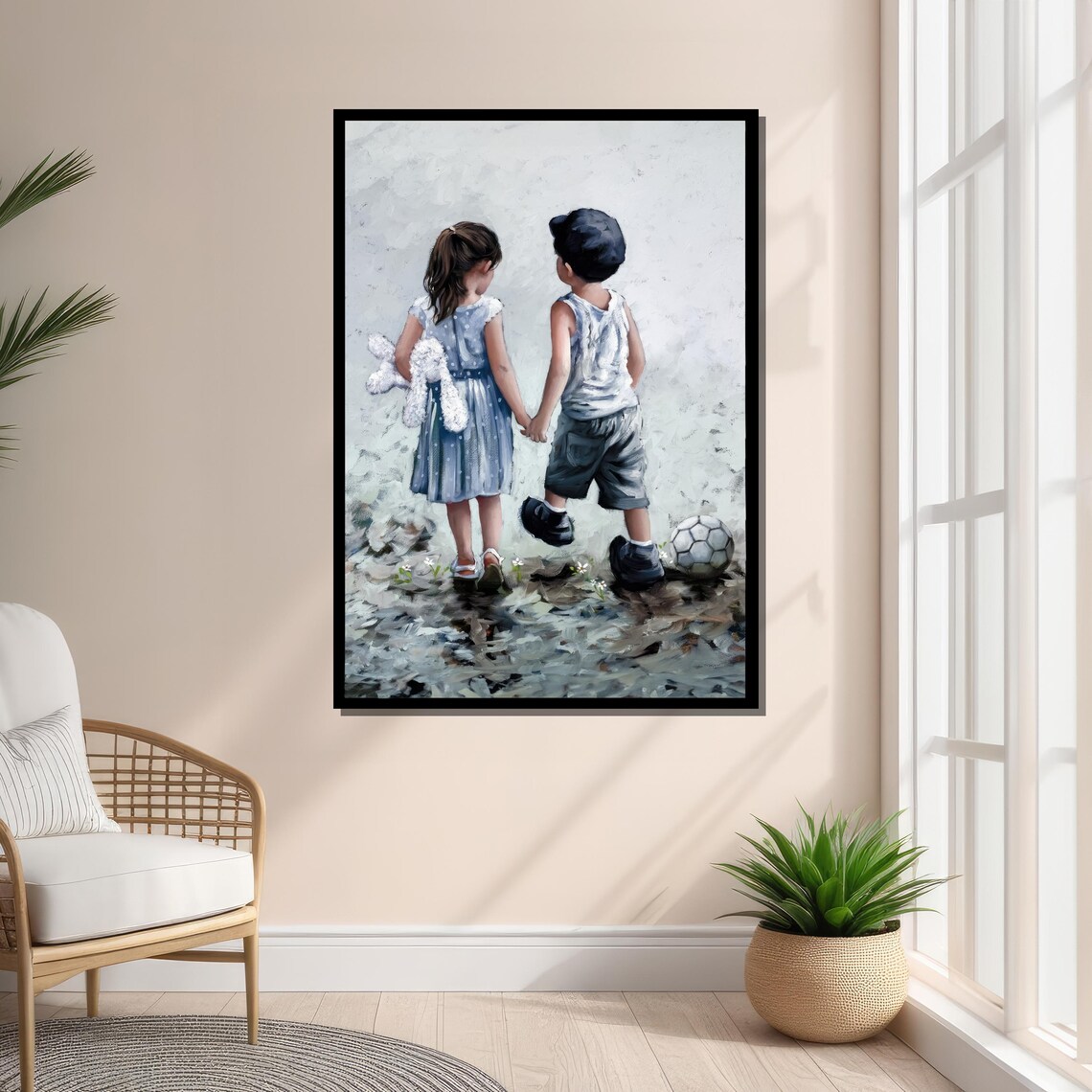 Children Holding Hands Art Print, Innocent Friendship - Image 4
