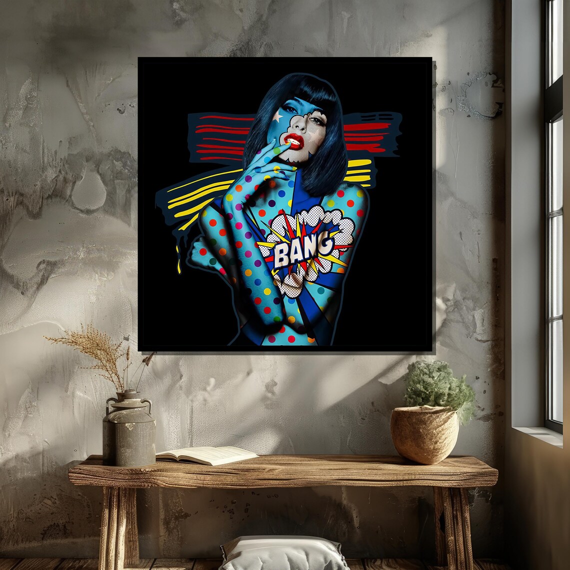 Bold Pop Art Woman, Comic Book Explosion - Image 5