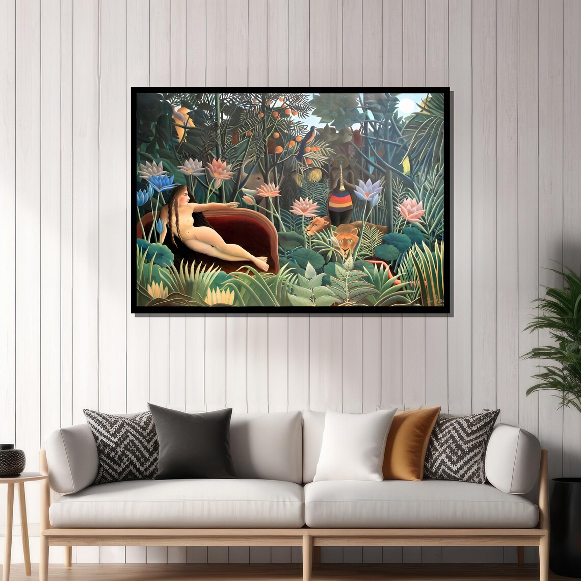 Henri Rousseau The Dream Jungle Reclining Woman Canvas Print