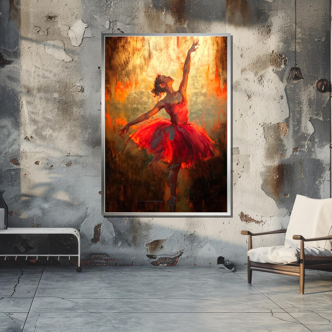 Passionate Ballerina In Red Tutu, Dance Art Print - Image 6