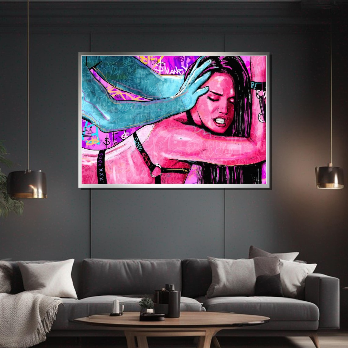 Bold Erotic Pop Art, Modern Bedroom Wall Art Print - Image 5
