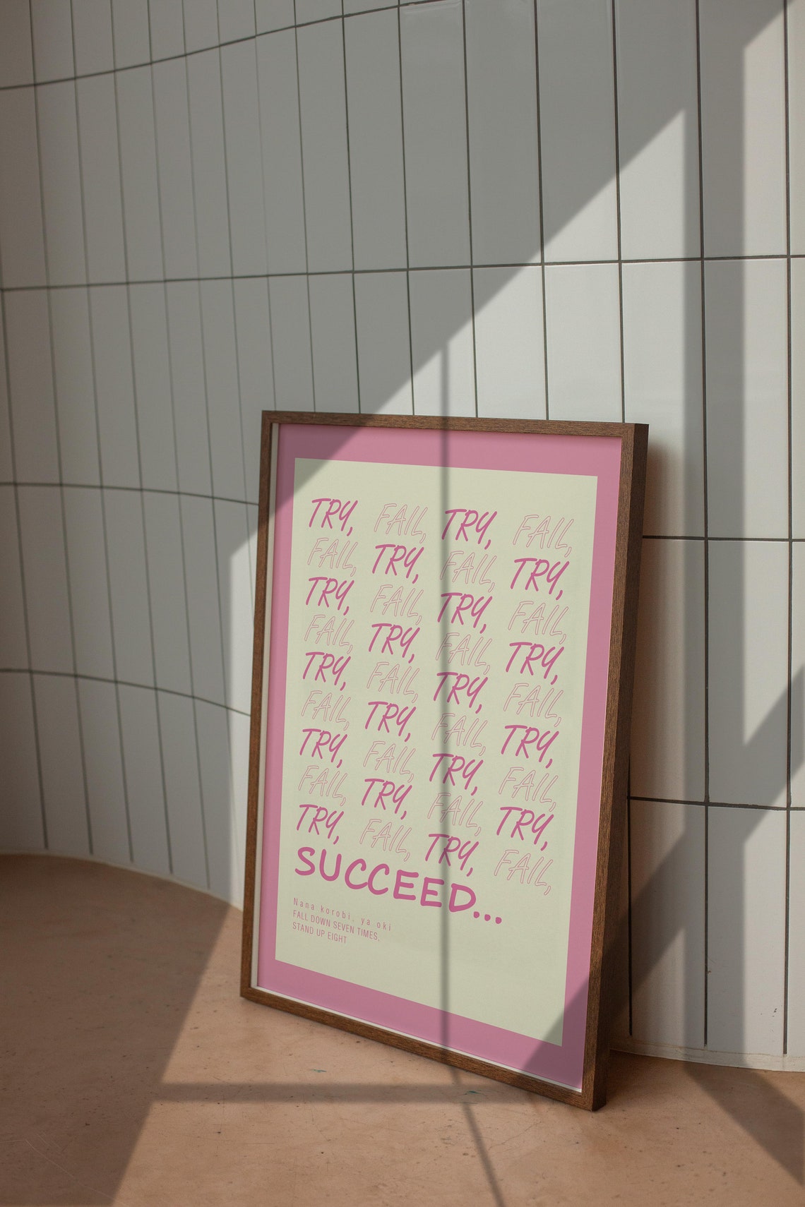 Daily Affirmations Sign Poster Positive Affirmation Pink Wall Art Trendy Retro Modern Room Decor Large Art - Image 4