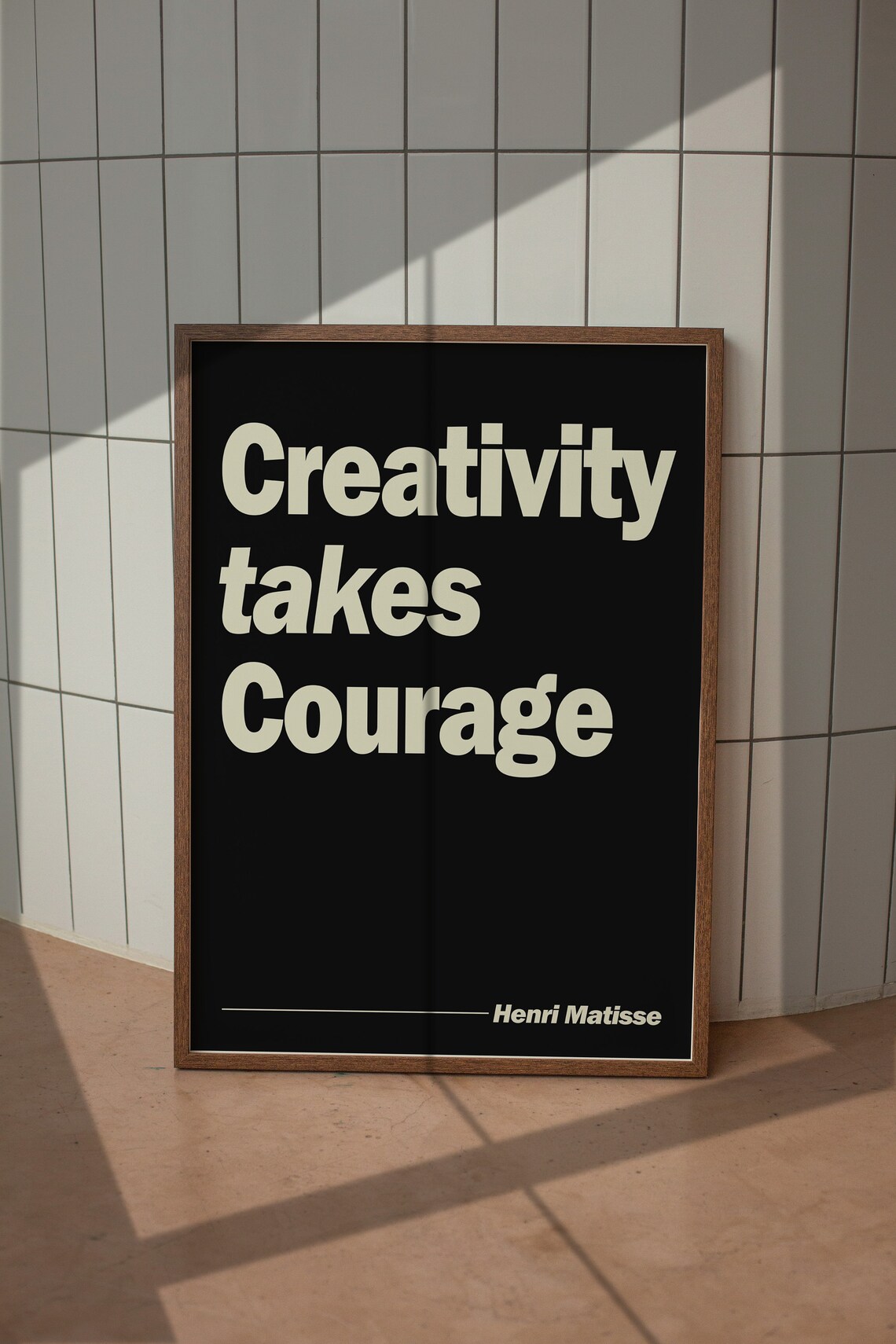 Creativity Takes Courage Retro Typography Art Print - Image 5