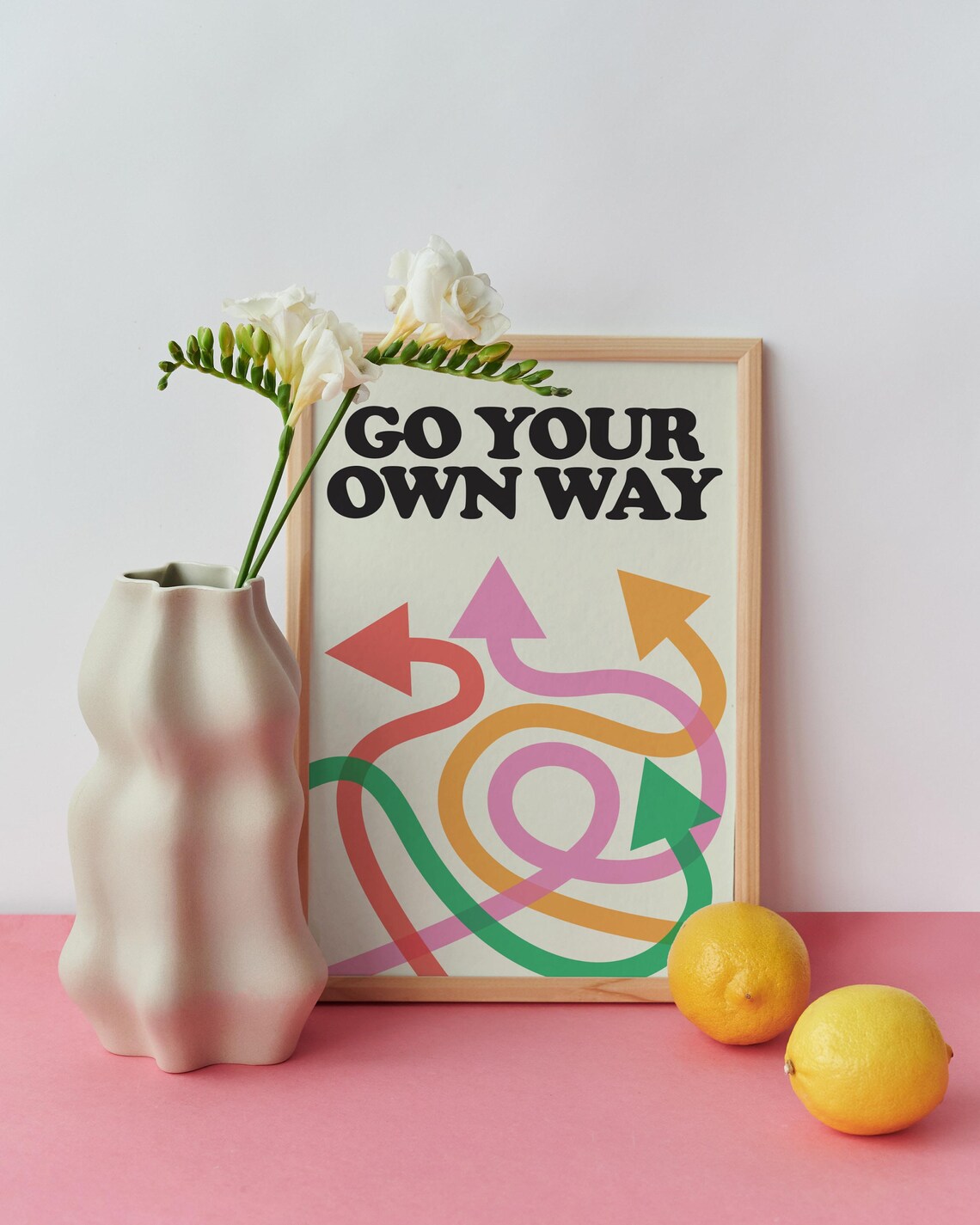 Go Your Own Way Retro Poster, Trendy Room Decor - Image 2