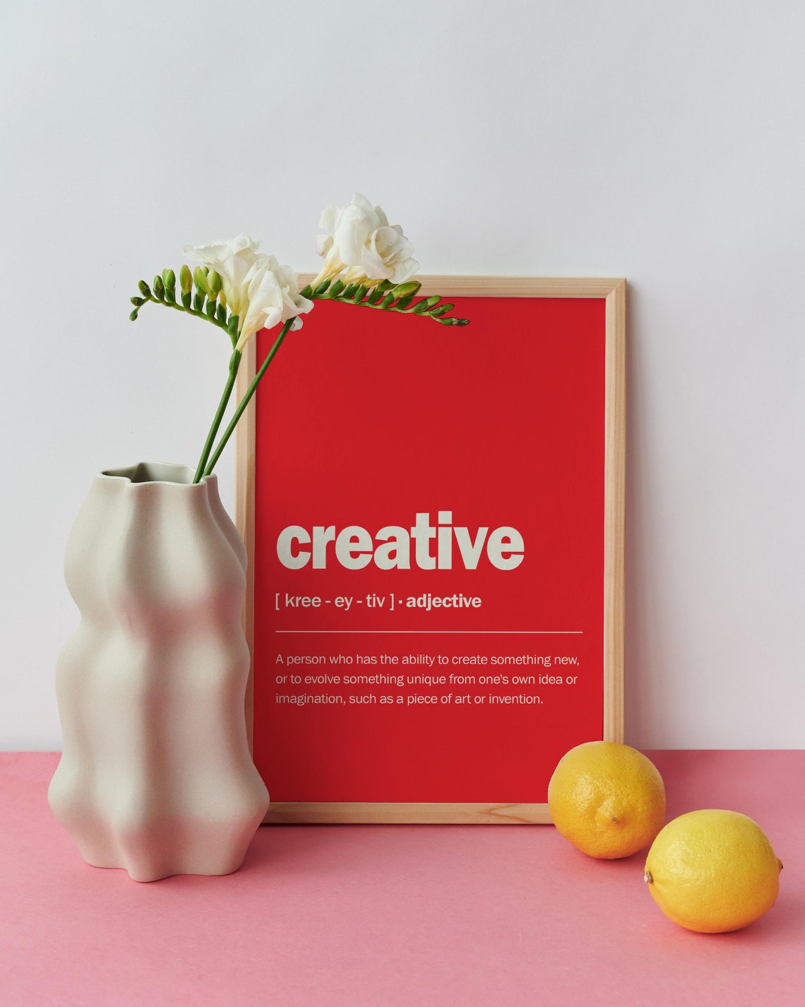 Creative Dictionary Definition Red Bold Minimalist Artist Poster - Image 2