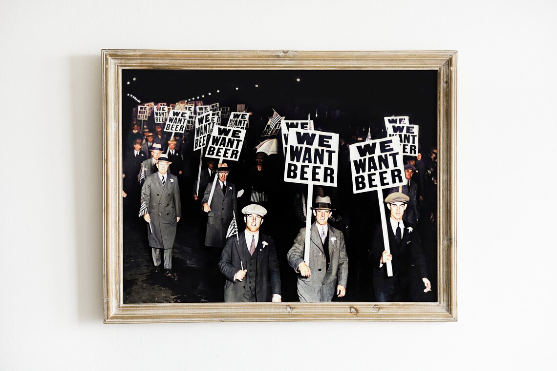 Prohibition We Want Beer 1920s Vintage Poster - Image 2