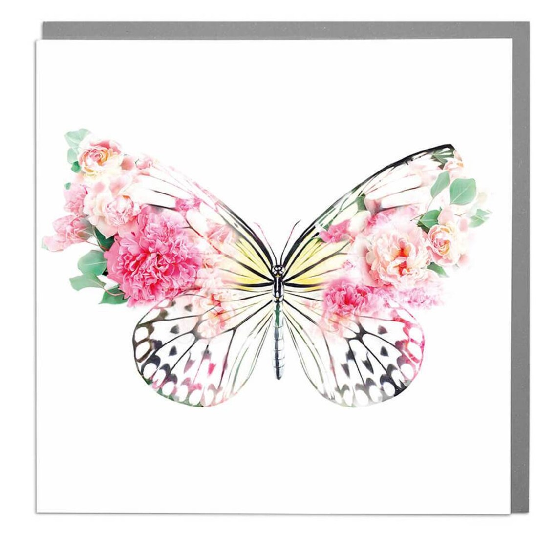 Pink Butterfly Greeting Card Art Print