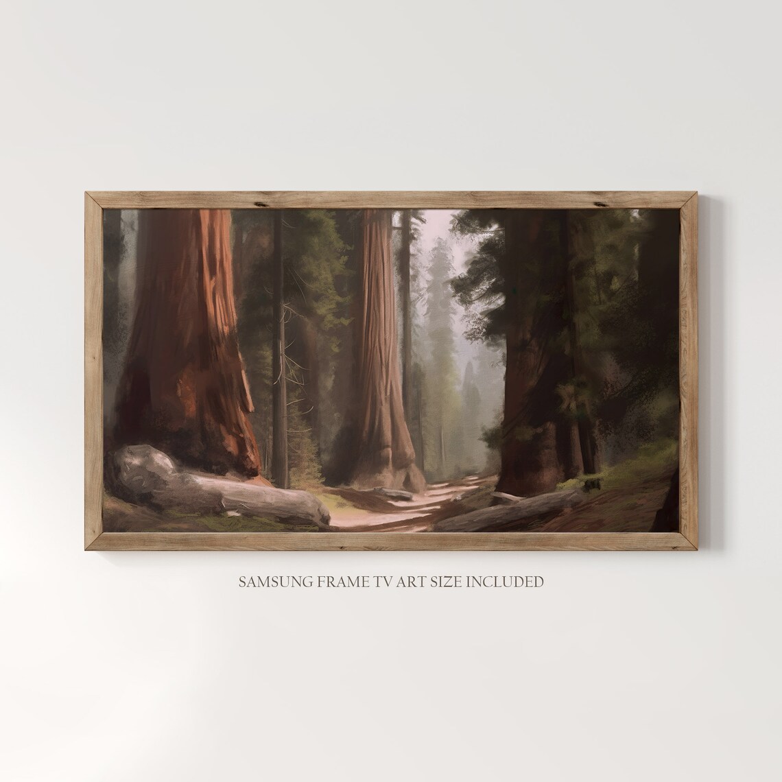 Sequoia National Park Vintage Oil Painting - Image 3