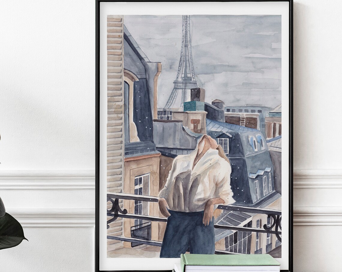 Parisian Balcony Eiffel Tower Paris Travel Poster - Image 3