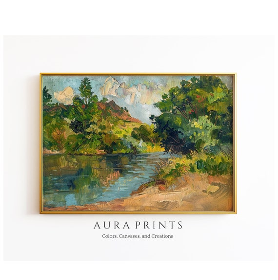 Edvard Munch Seine River Landscape Wall Art Masterpiece Rustic Farmhouse Cottage Decor 0791