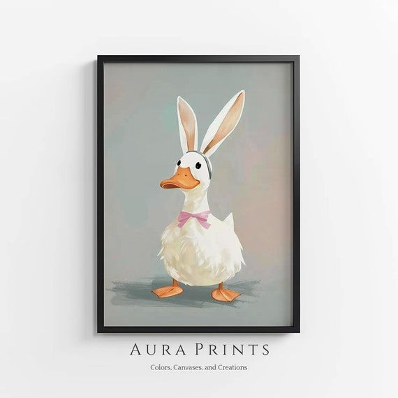 Easter Ducklings Cute Painting Wall Art Gift 0376