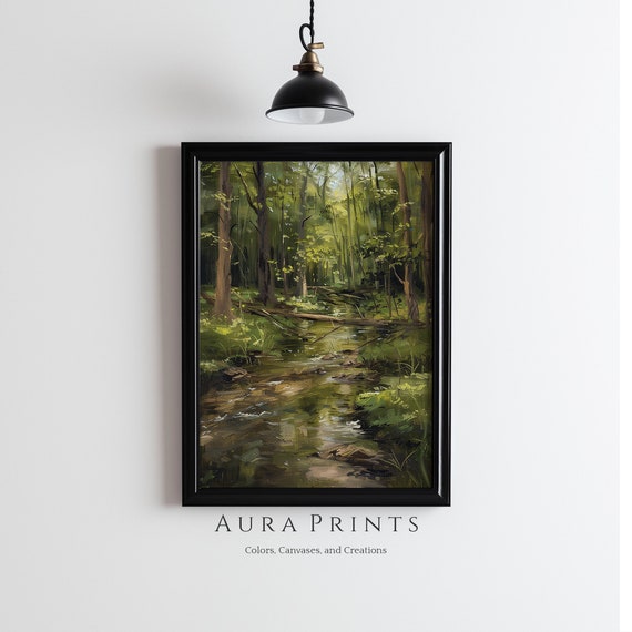 Serene Forest Stream Asher B Durand Wall Art Vintage Nature Landscape Gift 0925