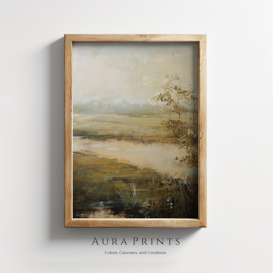 Rustic Countryside Path Vintage Oil Painting Landscape Poster