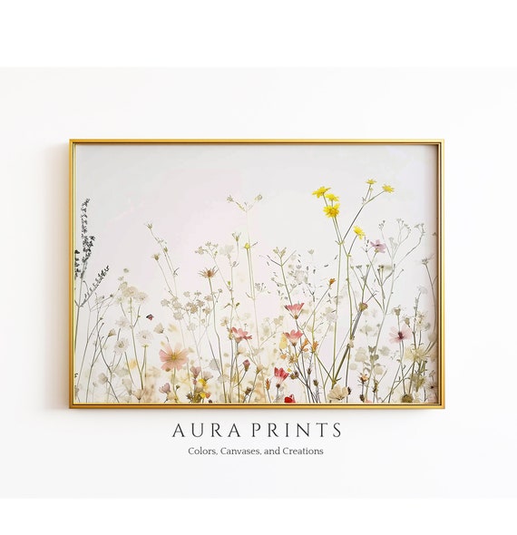 Vintage Easter Floral Art Spring Flower Wall Decor Farmhouse Style 0329