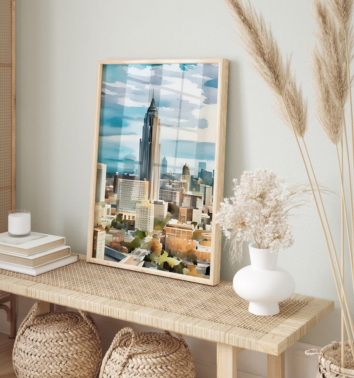 Atlanta Watercolor Painting Atlanta Art Print Atlanta Wall Art Travel Poster Travel Gift Art Print Unique Home Decor - Image 2