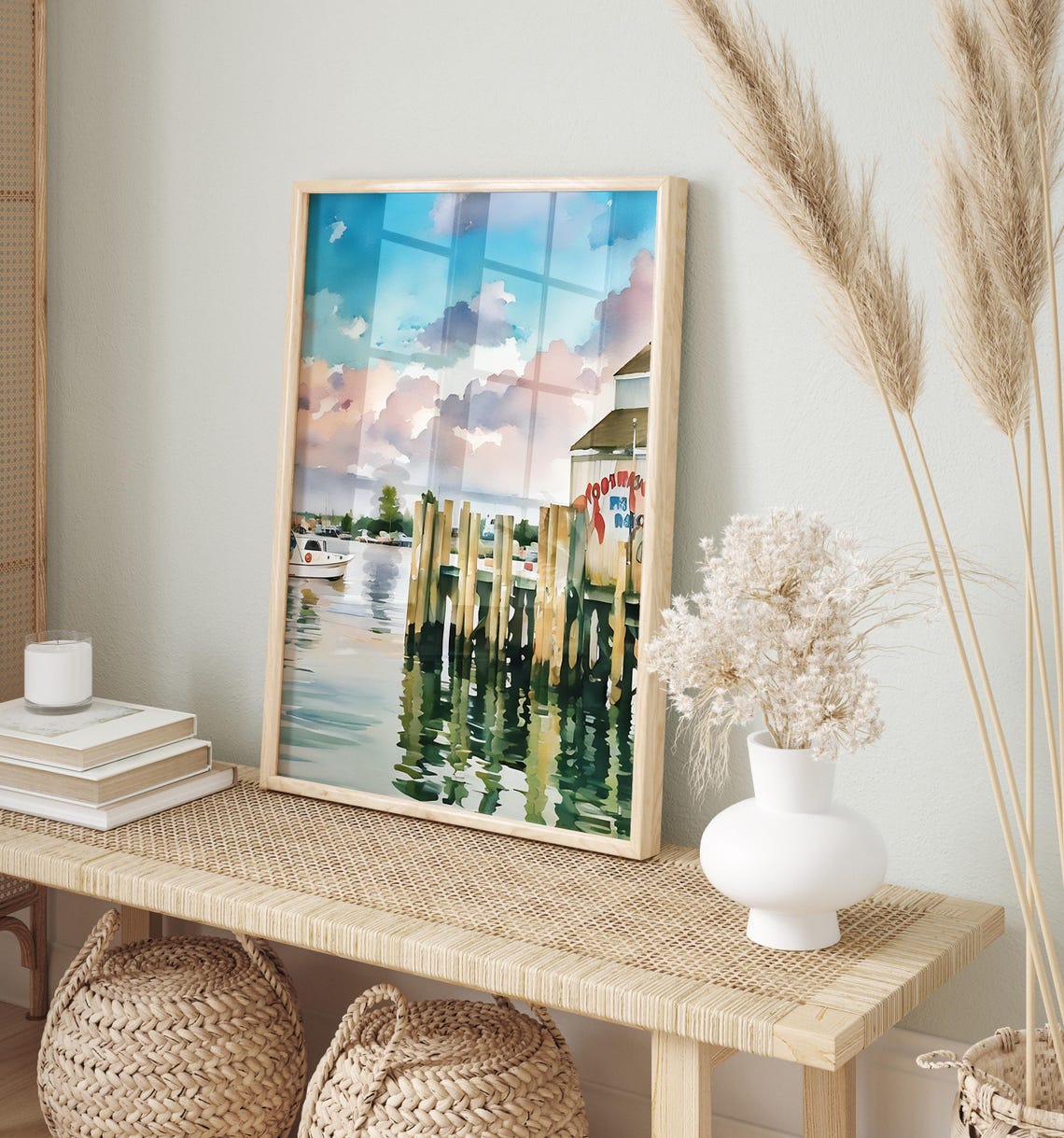 Montauk Watercolor Art Montauk Wall Art Montauk Painting Montauk Artwork Travel Poster Print Montauk Art Print Montauk Home Decor - Image 2