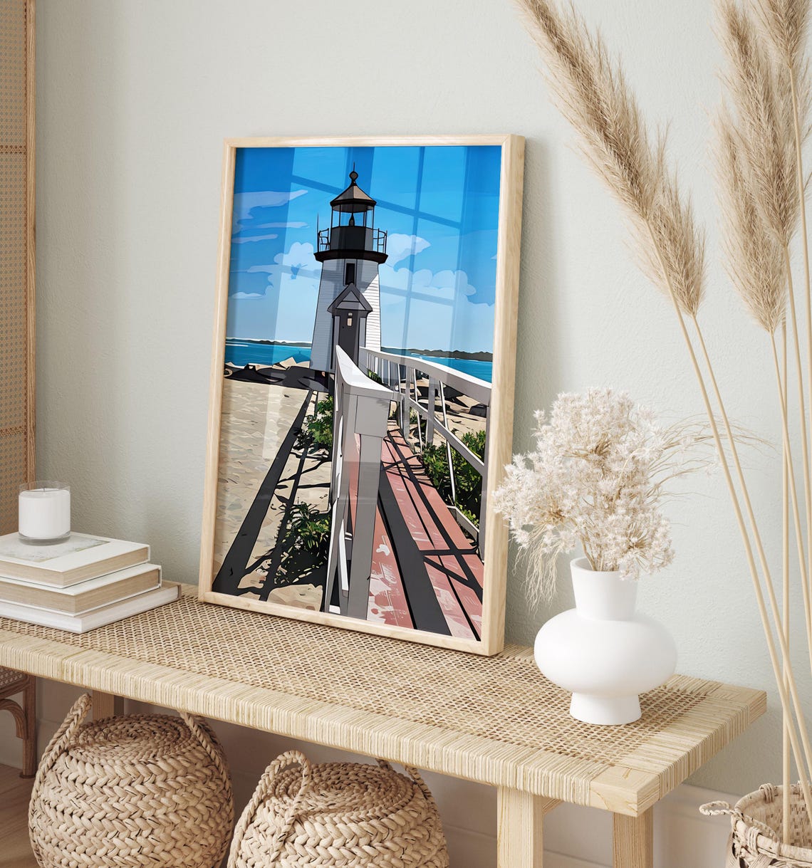 Nantucket Art Print Nantucket Wall Art Watercolor Art Painting Nantucket Gift Nantucket Poster Travel Poster Print Nantucket Artwork - Image 2