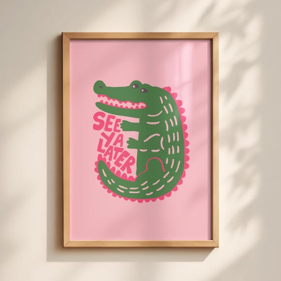 See Ya Later Alligator Hallway Art Print