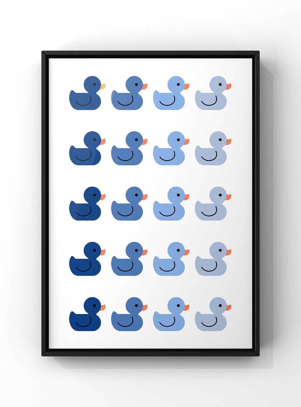 Cute Bathroom Ducks, Funny Bathroom Wall Art Print