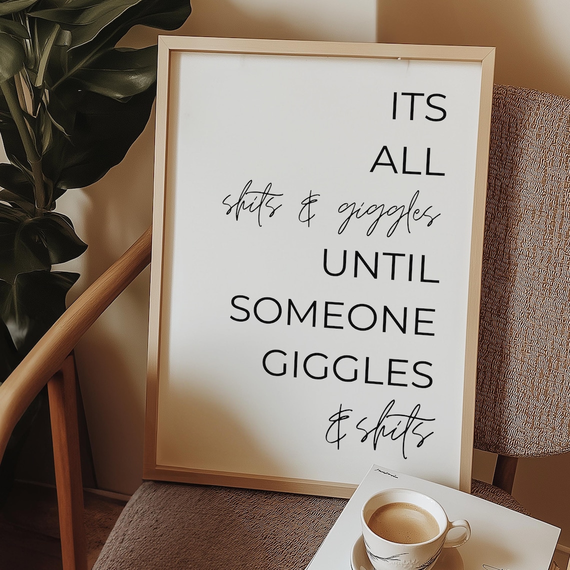 Shits And Giggles Bathroom Decor Art Print
