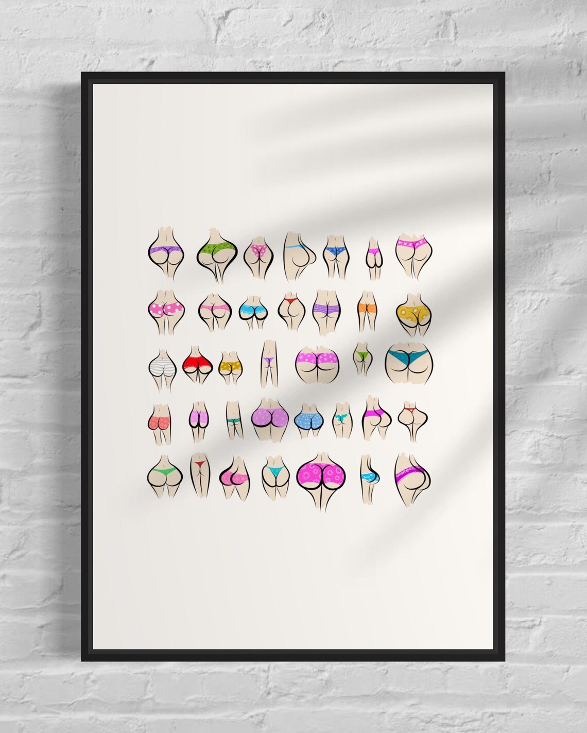 Funny Bathroom Bum Humor Art Print, Home Decor