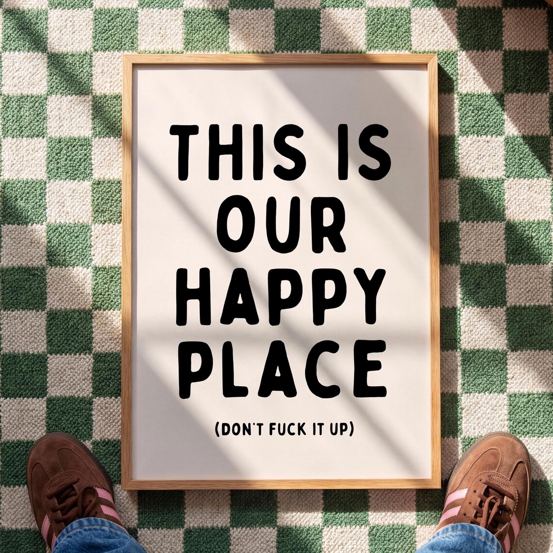 Funny Welcome Typography Art Print, Hallway Decor