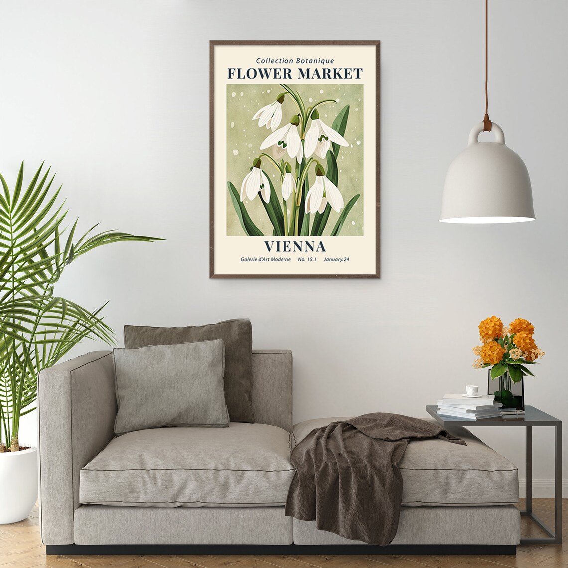 Vienna Flower Market Spring Snowdrop Travel Poster - Image 7