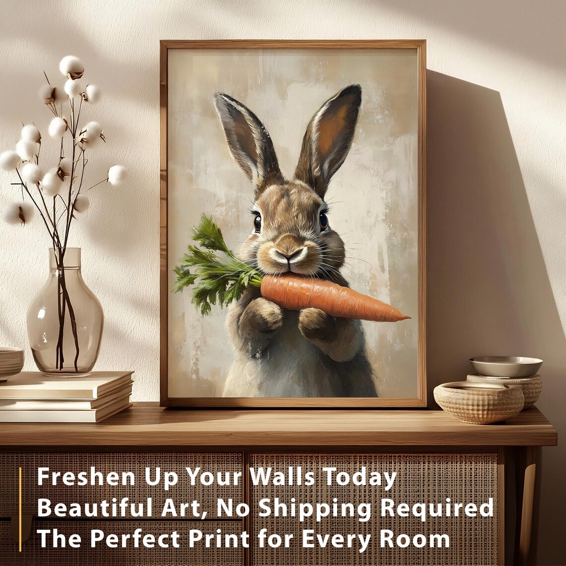 Easter Bunny - Neutral Spring Art - Image 3