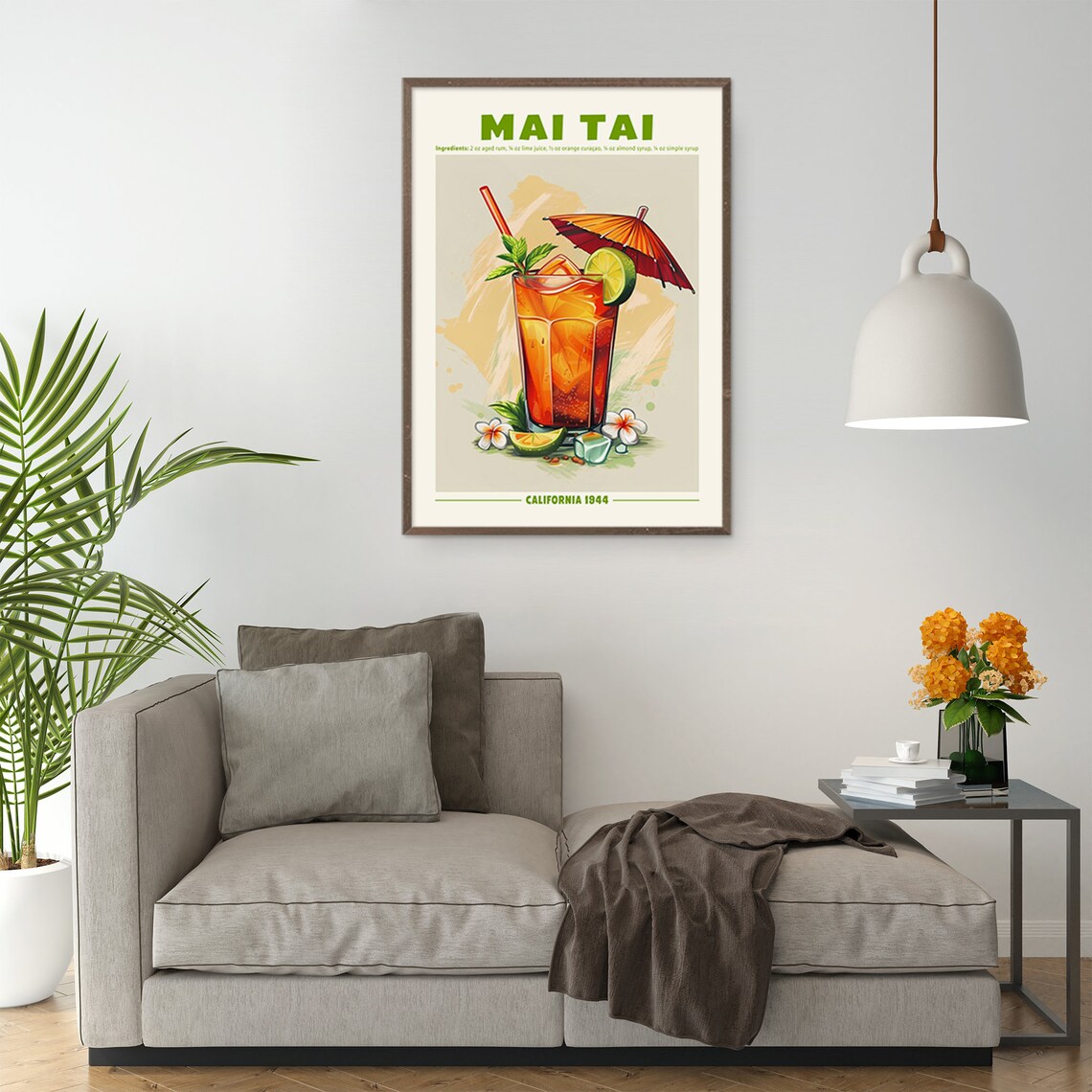 Mai Tai Classic Cocktail Recipe Retro Exhibition Tiki Bar Poster - Image 3