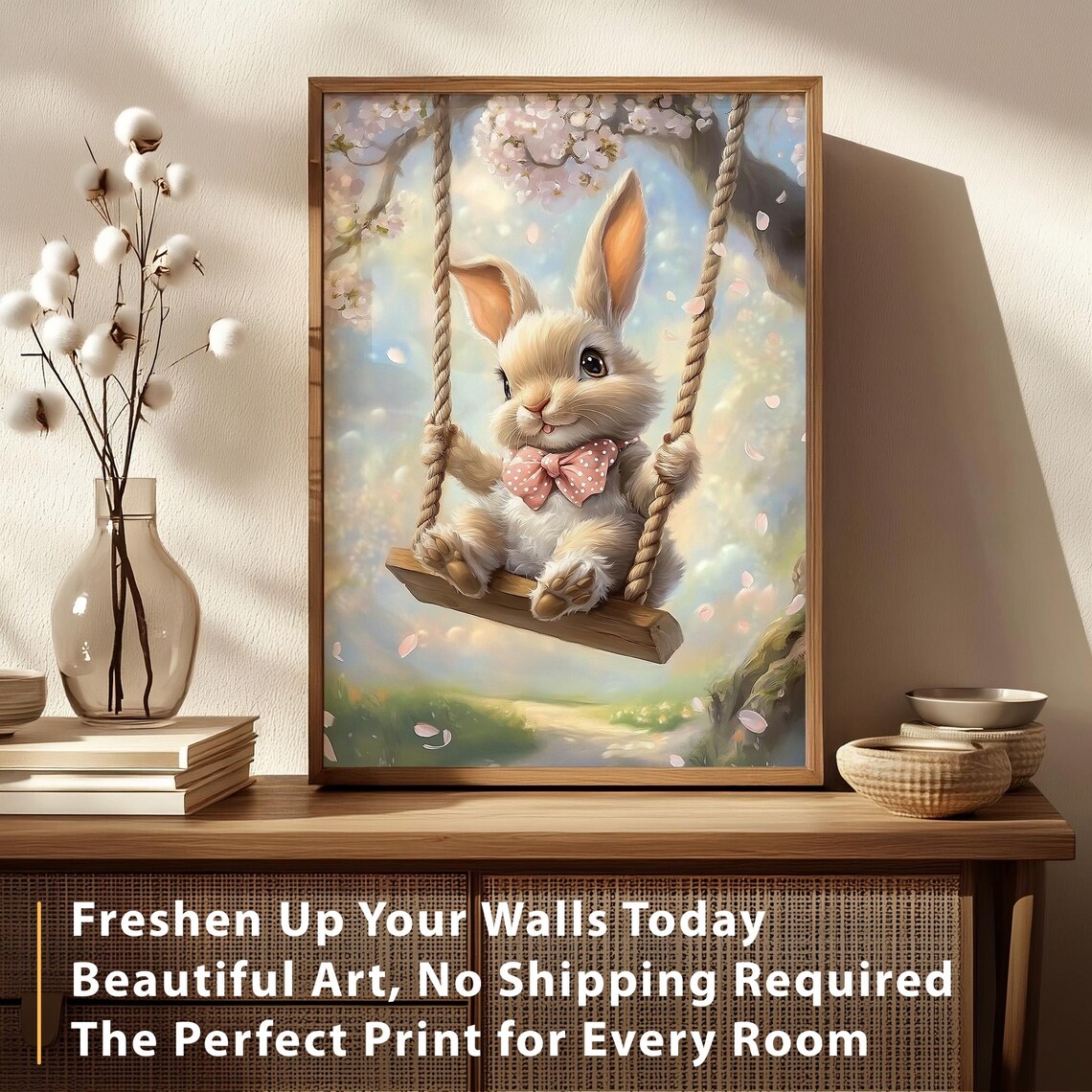 Easter Bunny Print, Vintage Easter Decor - Image 4