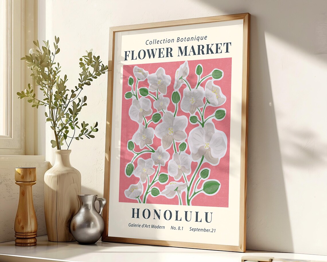Flower Market Print Wall Art Spring Flowers Poster Floral Art Botanical Art Gallery Museum Exhibition Poster Flower Market Poster - Image 5