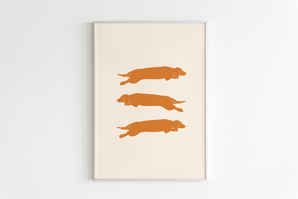 Weiner Dog Print, Dachshund Animal Art Poster - Image 3