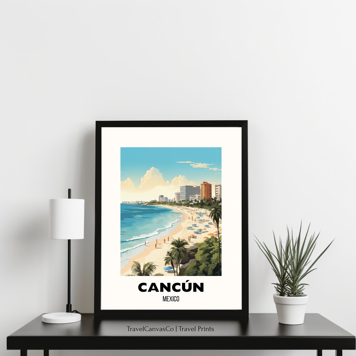 Cancun Travel Poster, Mexico City Wall Art - Image 3
