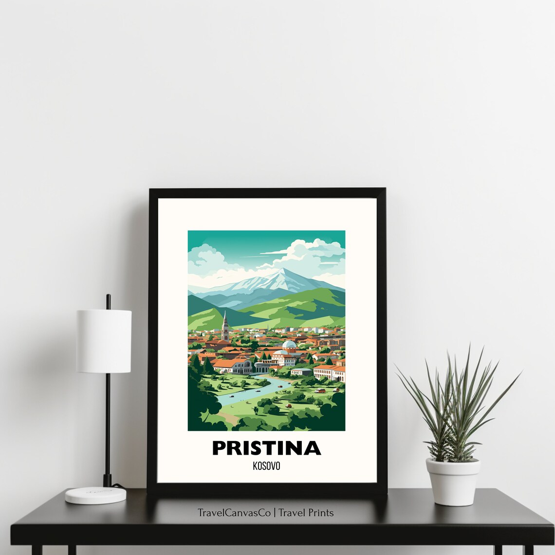 Pristina Kosovo Travel Poster, City Art Print - Image 3