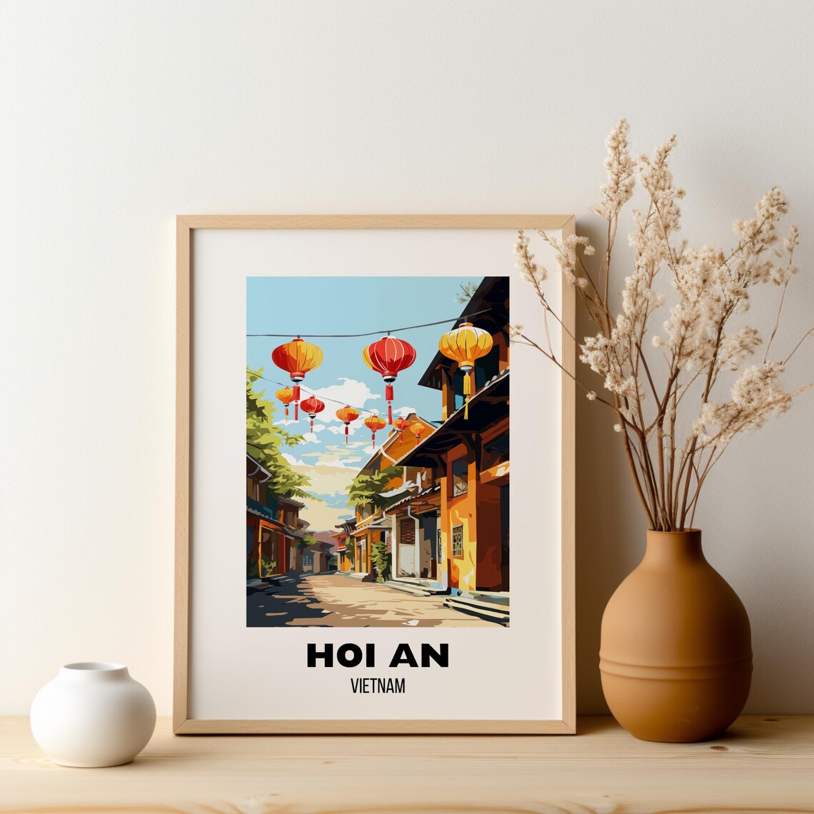 Hoi An Vietnam Lantern Old Town Street Culture Travel Poster - Image 2