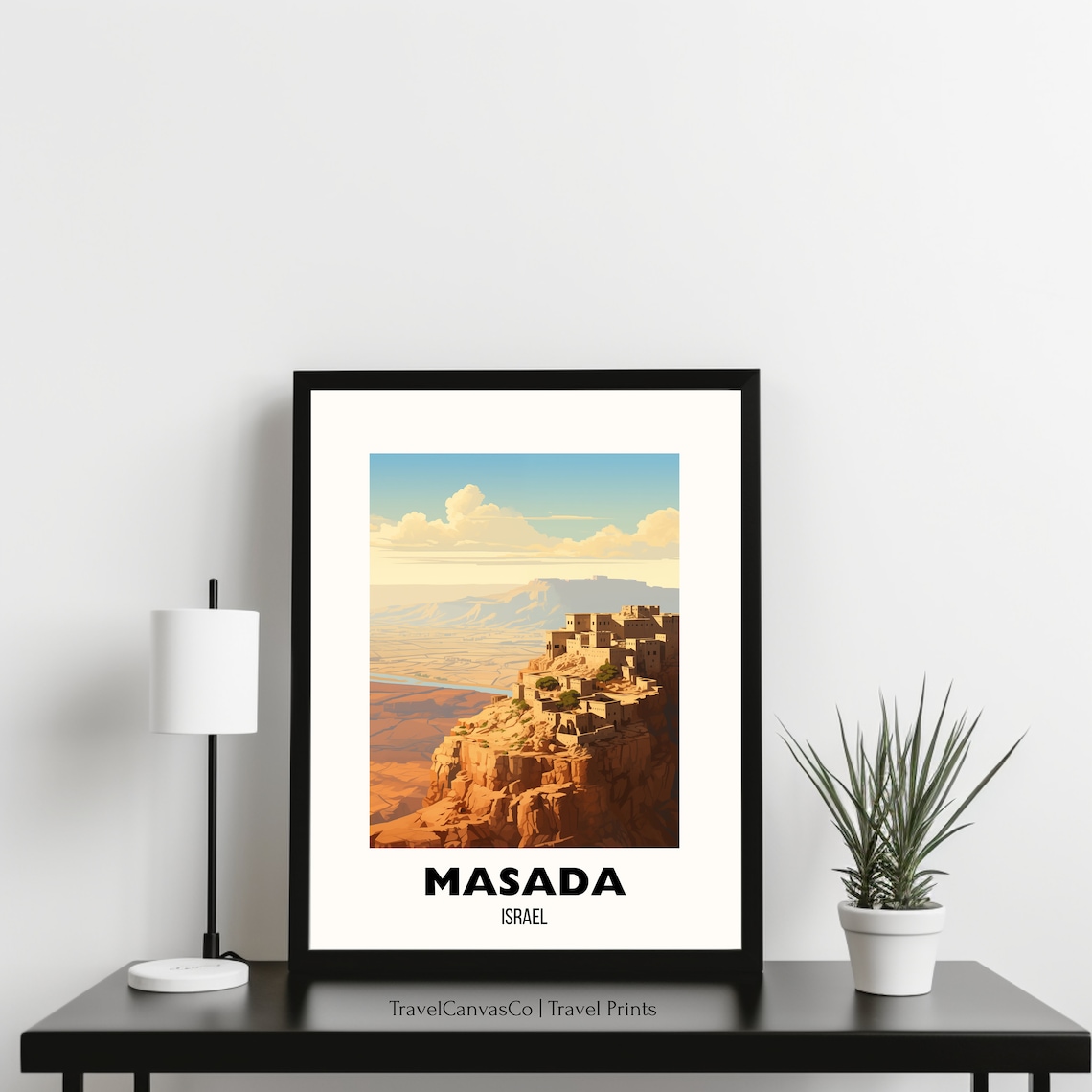 Masada Israel Ancient Desert Fortress Cliff View Travel Poster - Image 3