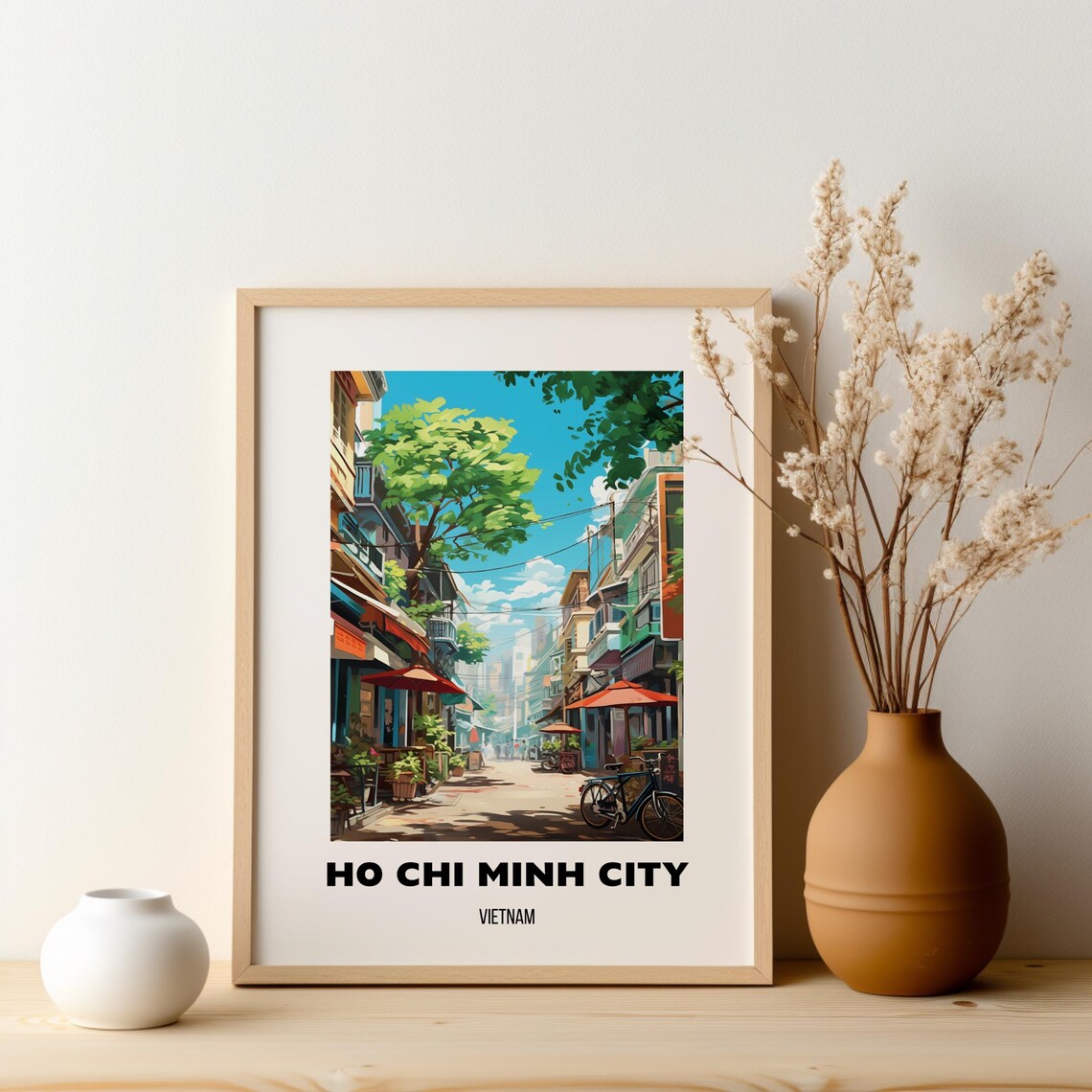 Ho Chi Minh City Vietnam Travel Poster Wall Art Ho Chi Minh City Print Gift Travel Artwork Vietnam Home Decor Art - Image 2