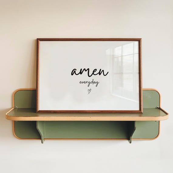 Amen Everyday Print, Minimalist Religious Decor