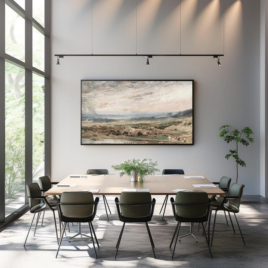 Pastoral Meadow Figures Vintage Countryside Landscape Art Poster - Image 3