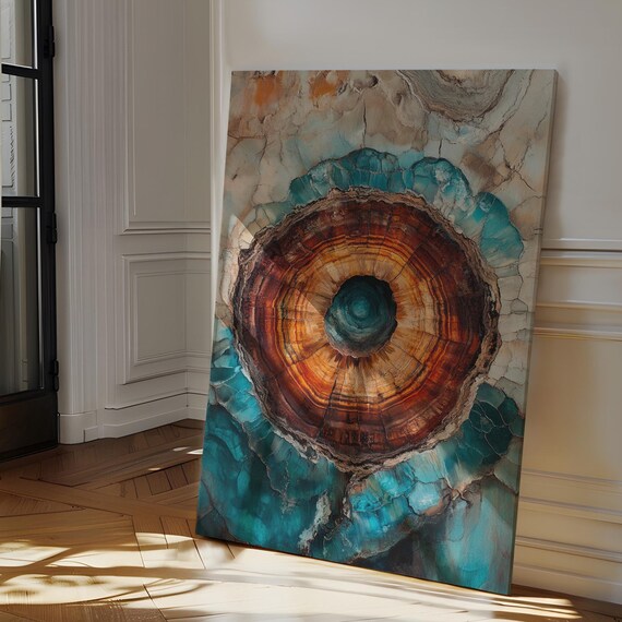Petrified Wood Abstract Fossilized Texture Art Print