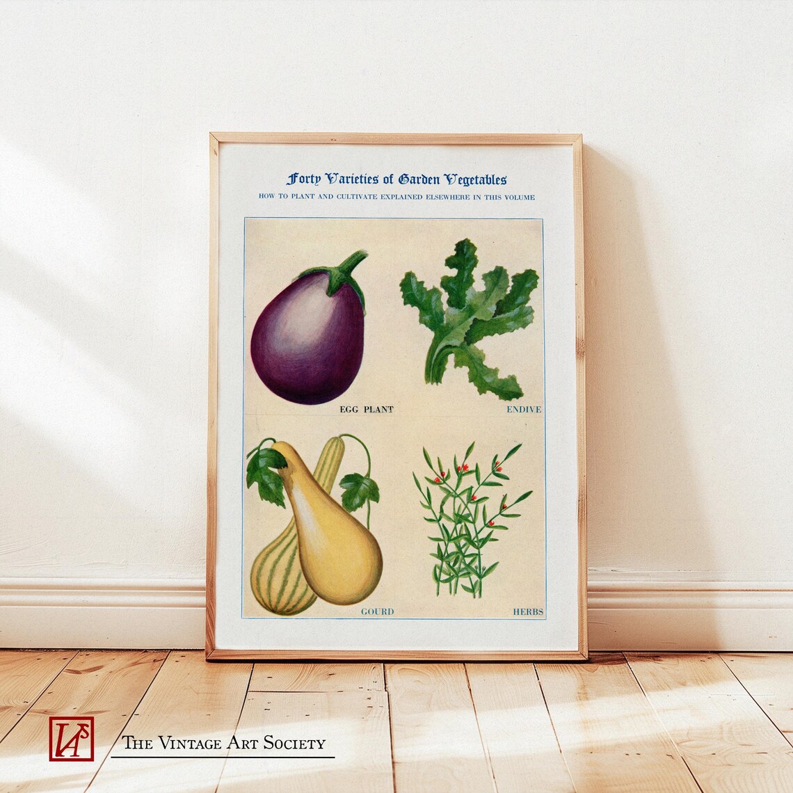 Oldschool Eggplant Poster, Kitchen Wall Art