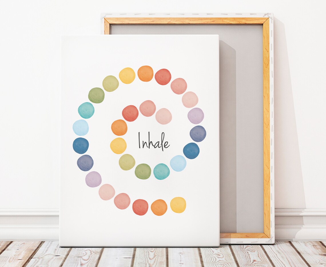 Inhale Exhale Posters, Counseling Office Decor - Image 8