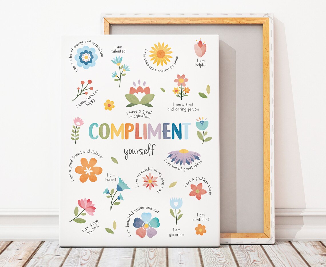 Compliment Yourself Therapy Office Decor Poster - Image 3